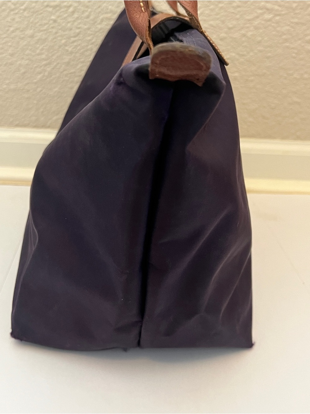 Longchamp Le Pliage Medium Short Handle Tote Purple Plum - Picture 4 of 9
